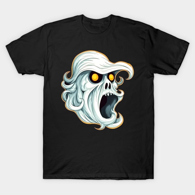 Eerie Halloween Ghoul Art - Spooky Season Delight T-Shirt by Captain Peter Designs